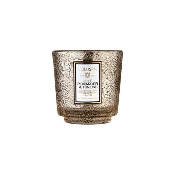 Gilt Pomander & Hinoki Pedestal