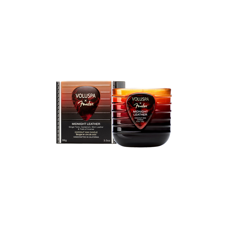 Midnight Leather Boxed Candle Mini